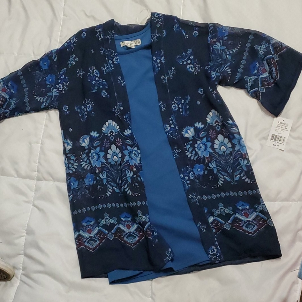 Nwt girls sz 7 dress with sheer cardigan